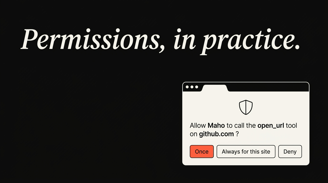 A permission prompt in the side panel