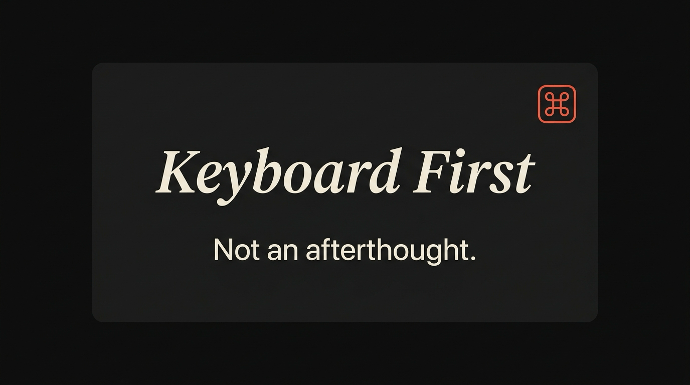Keyboard model in the side panel and address bar