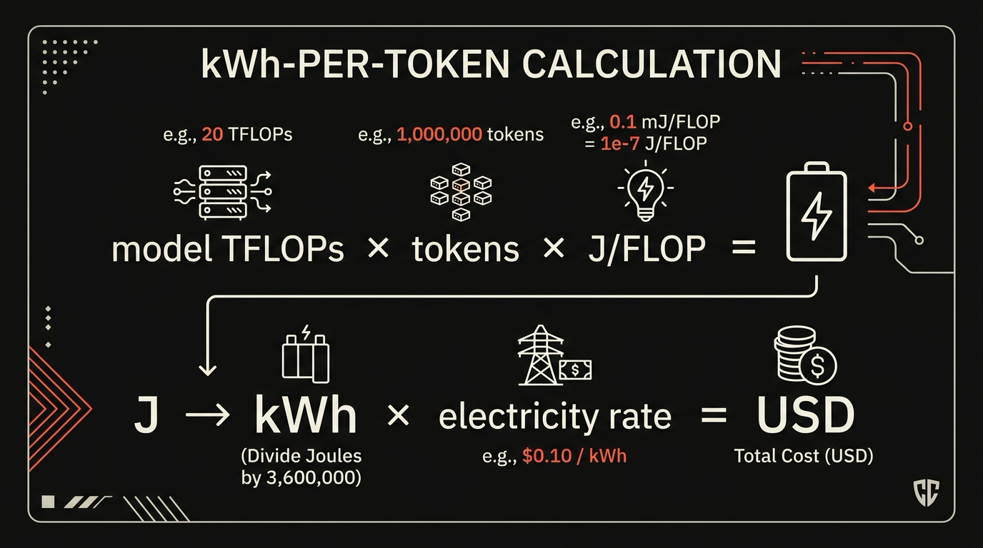 Energy and dollars per million tokens