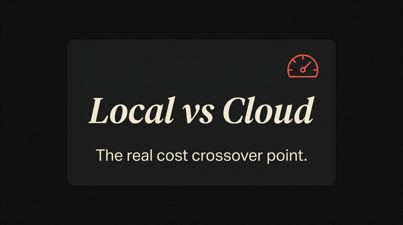 Local vs cloud cost comparison