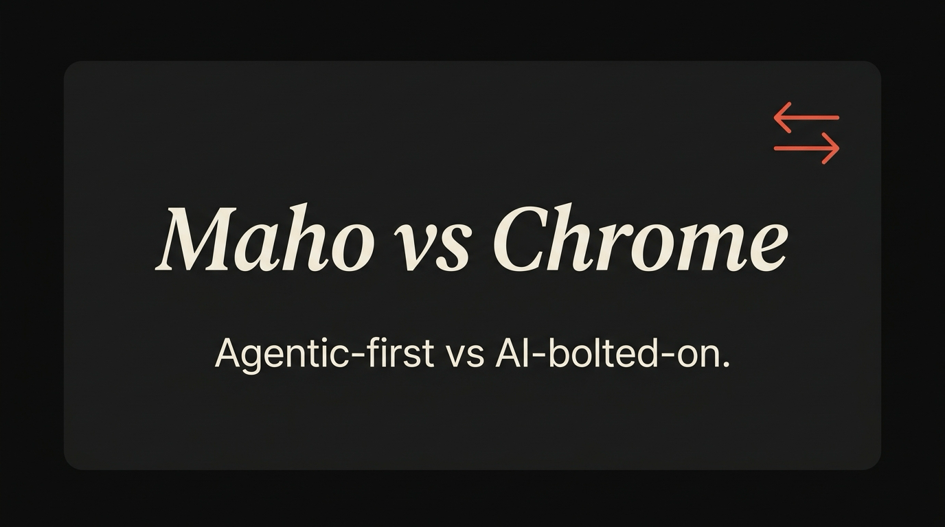 Chrome with Gemini and Maho, side by side