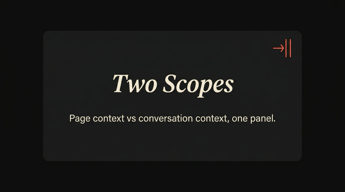Page context and conversation context, side by side