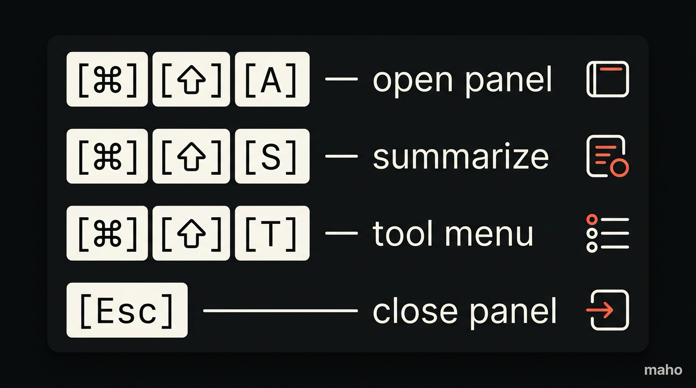 Panel command bar