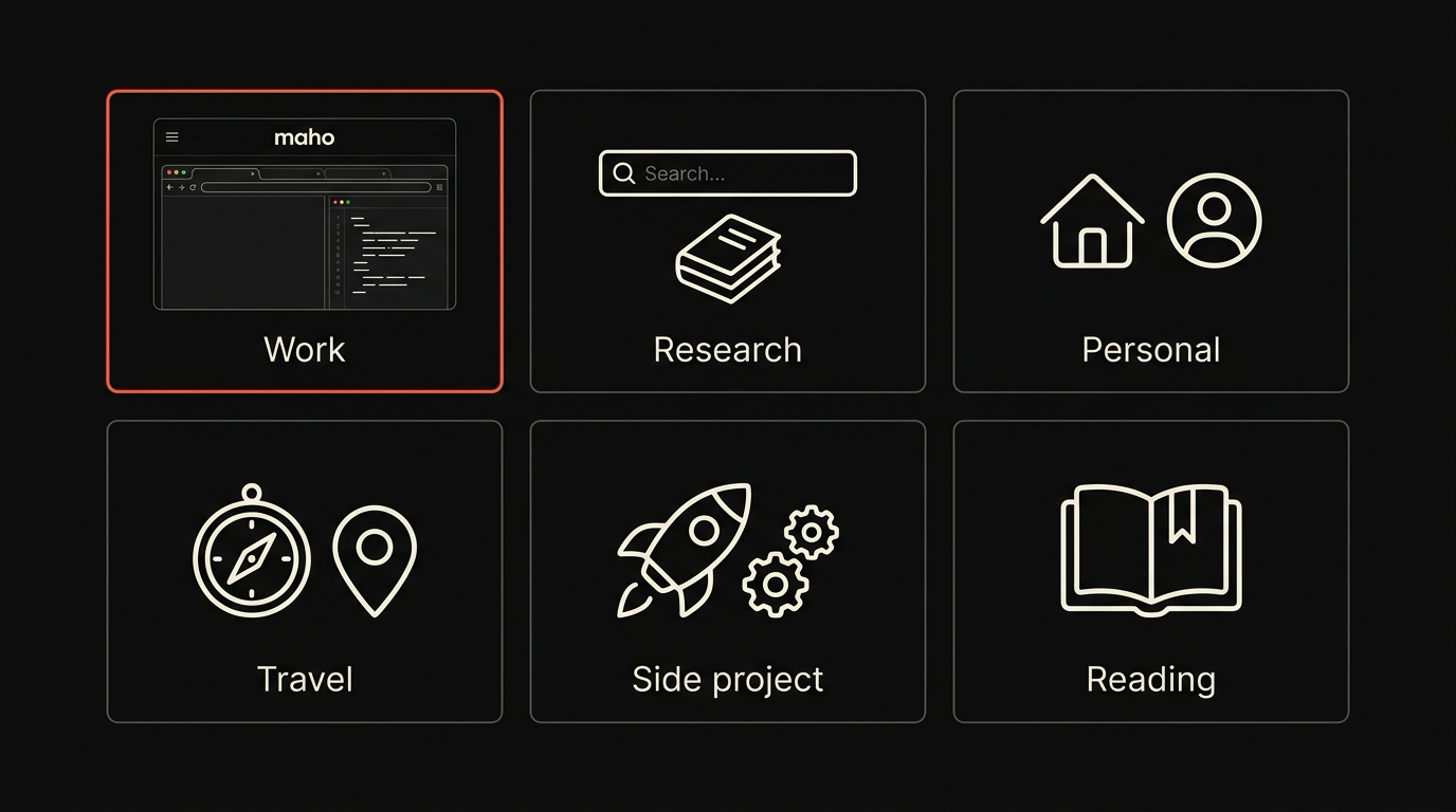 The Spaces switcher