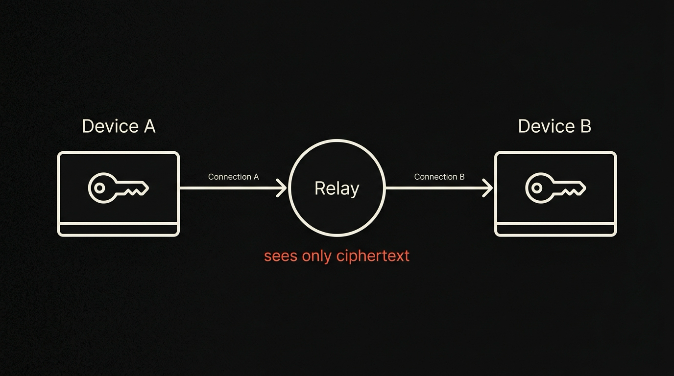 Relay architecture and encryption boundary