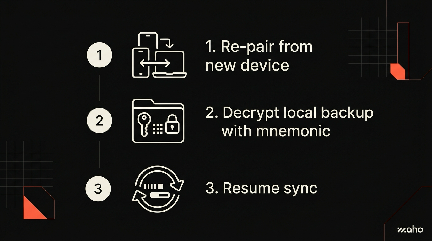 Pairing flow on two devices